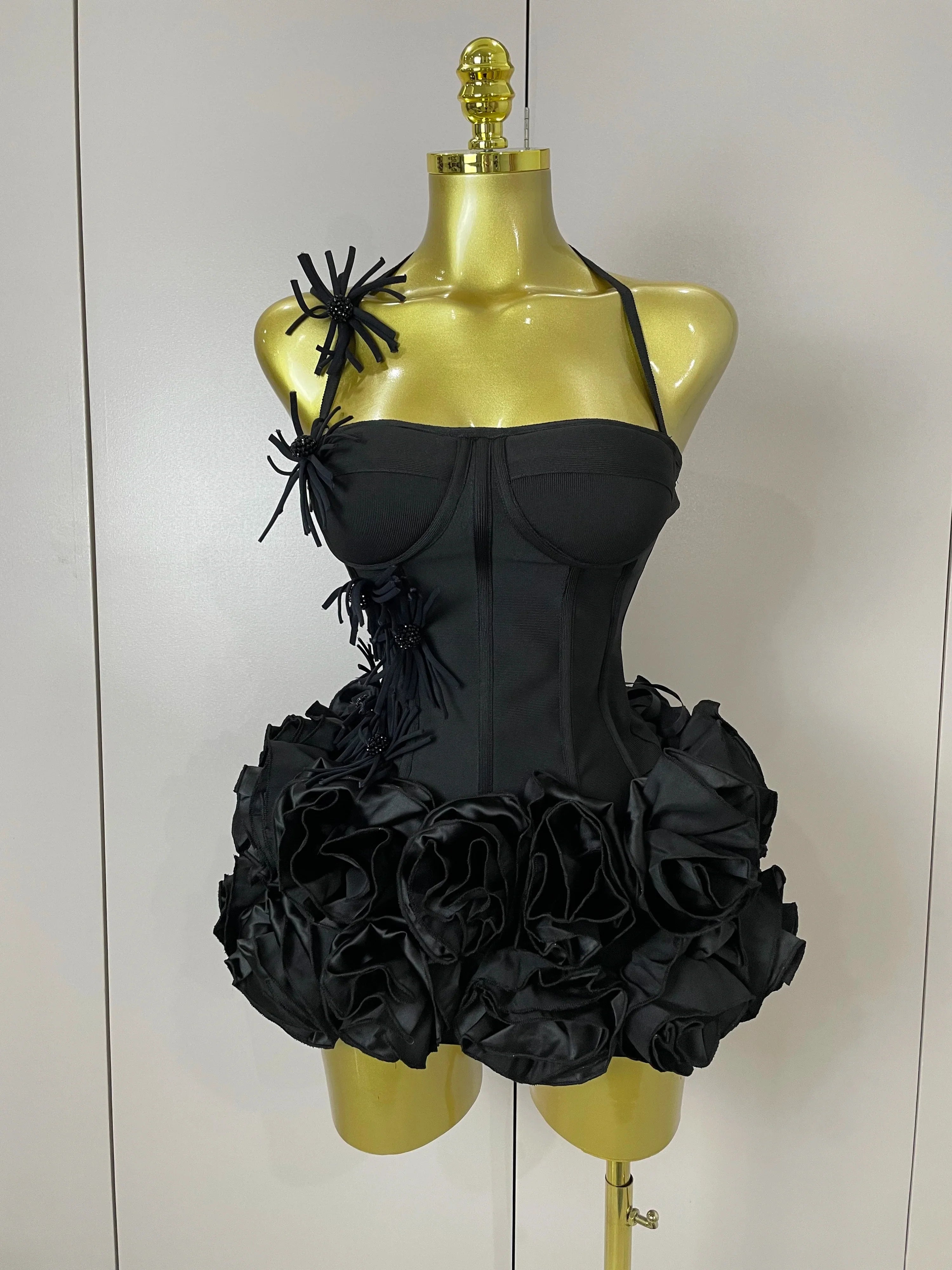 Kayla Bandage Mini Dress black