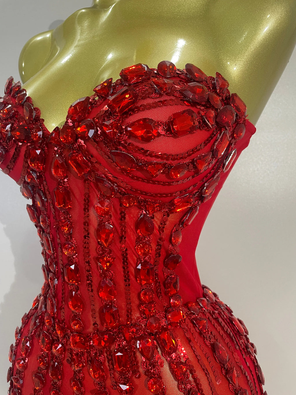 Red Fairy Mesh Maxi Dress
