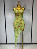 Layna Mesh Dress Yellow