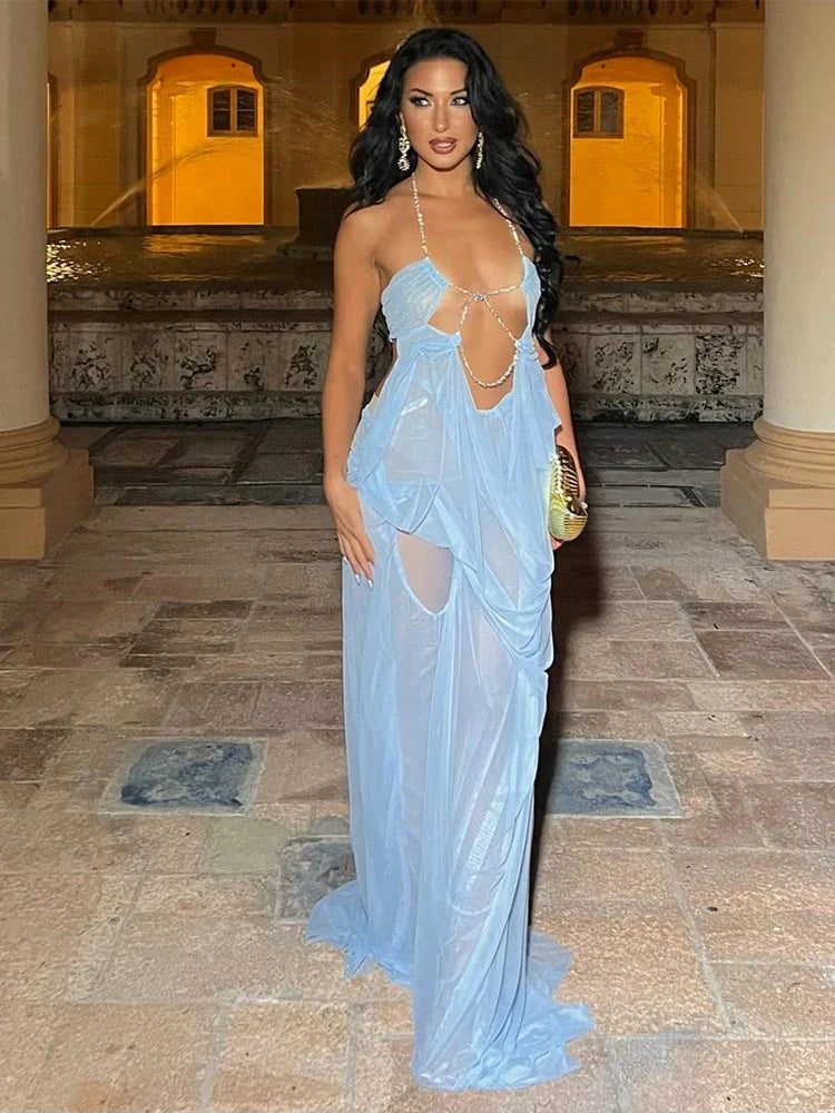 Olivia Ruched Maxi Dress
