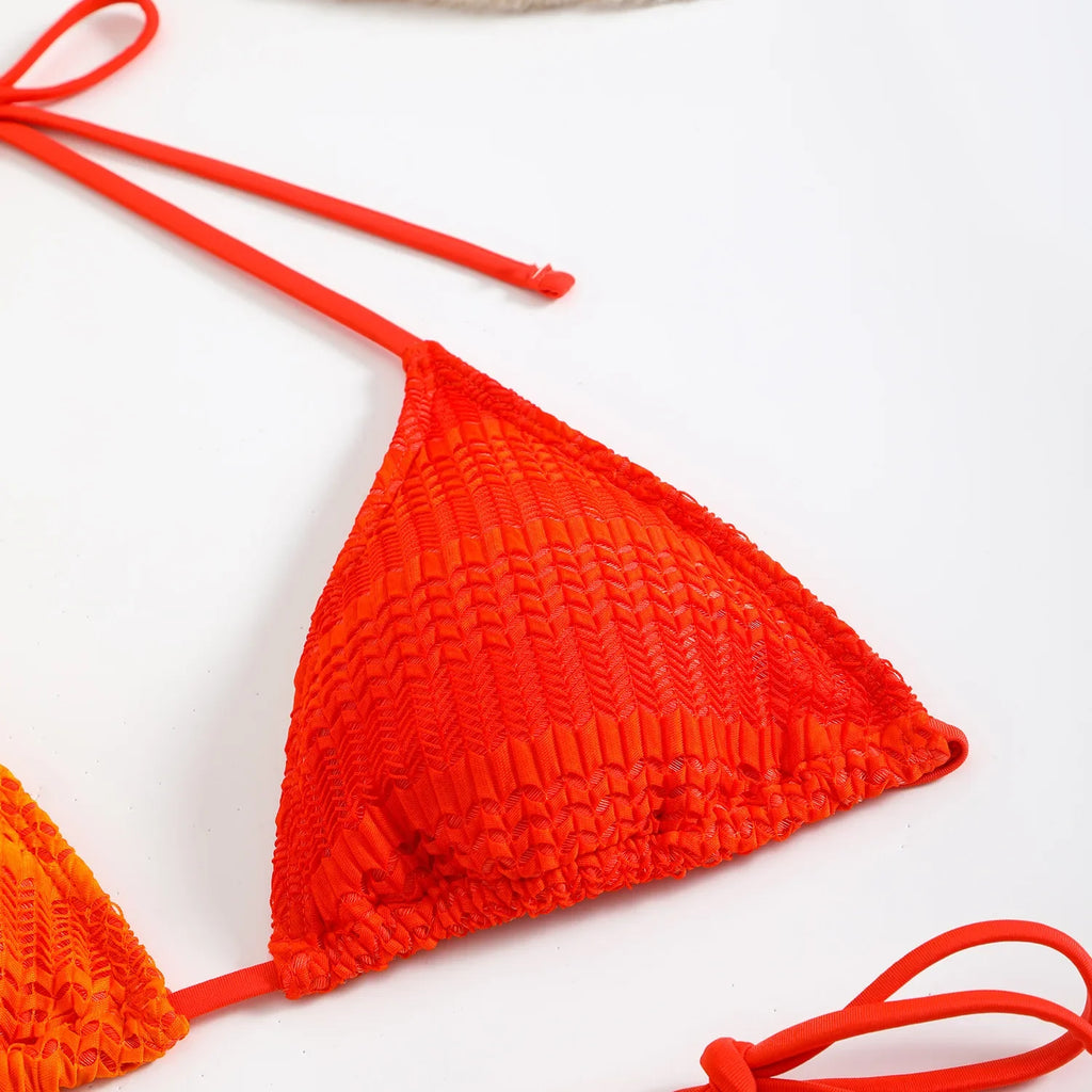 Gradient Mesh Skirt Bikini Set