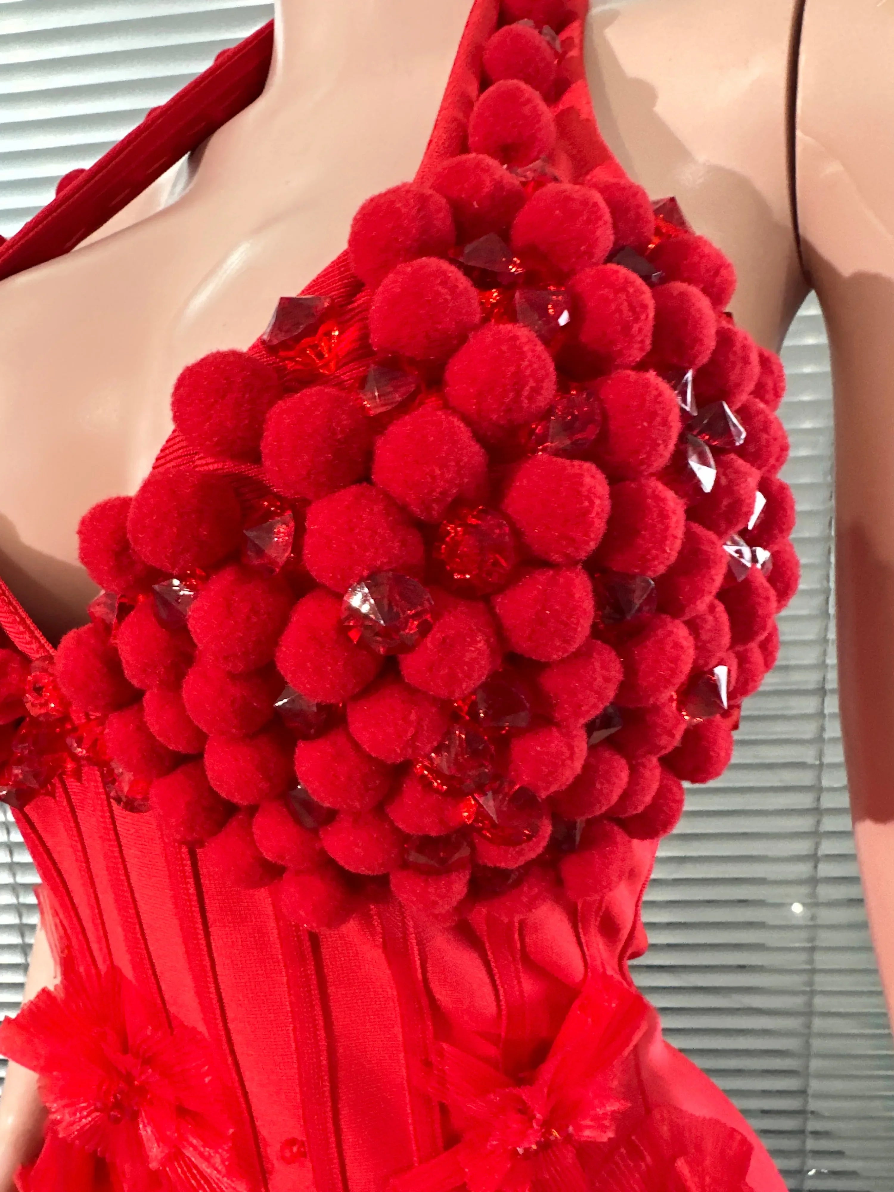 Glamorous 3D Flower Bandage Dress