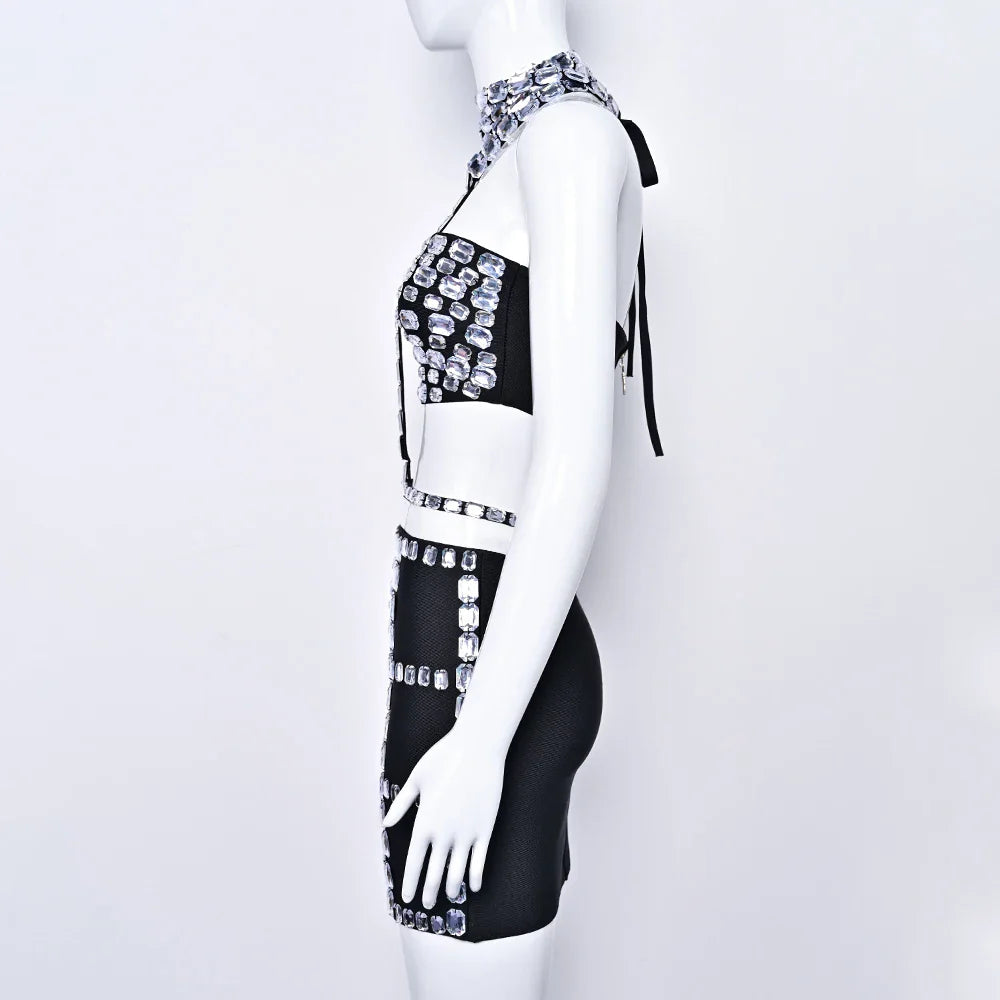 Luxurious 3pcs Bandage Dress Set