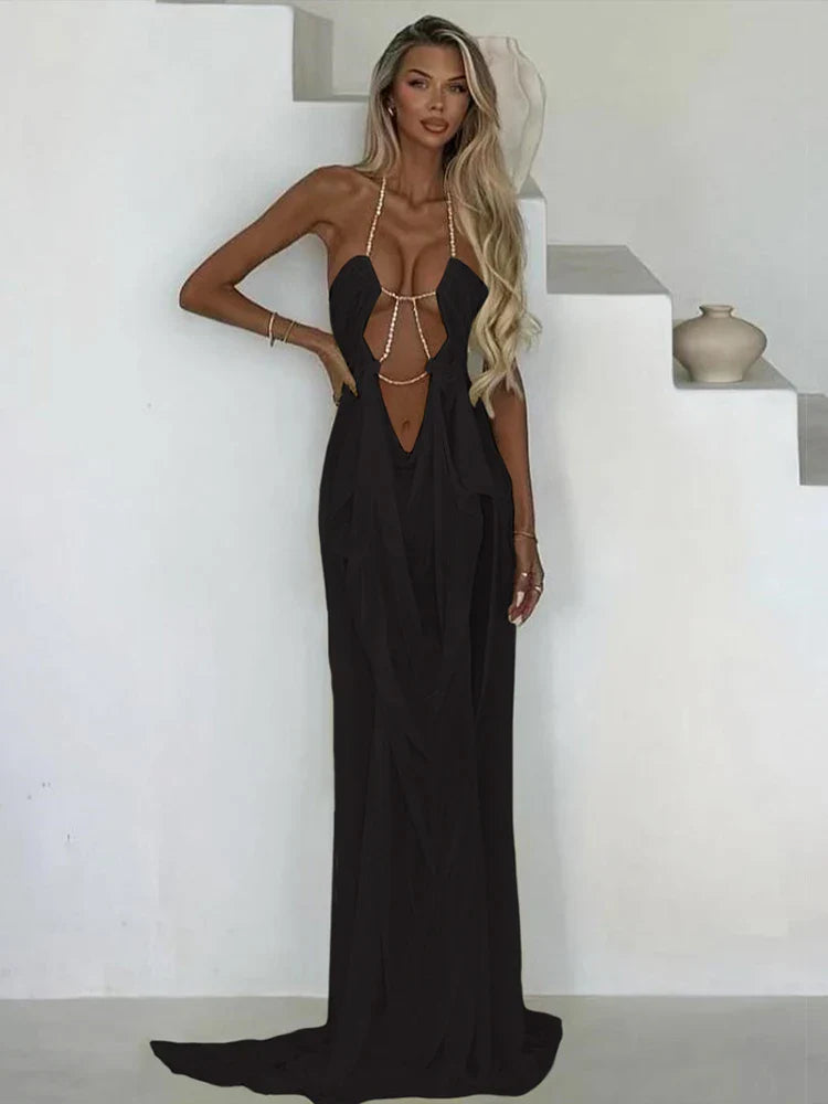 Olivia Ruched Maxi Dress