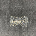 Pearl Tassel Crop Top WHITE One Size