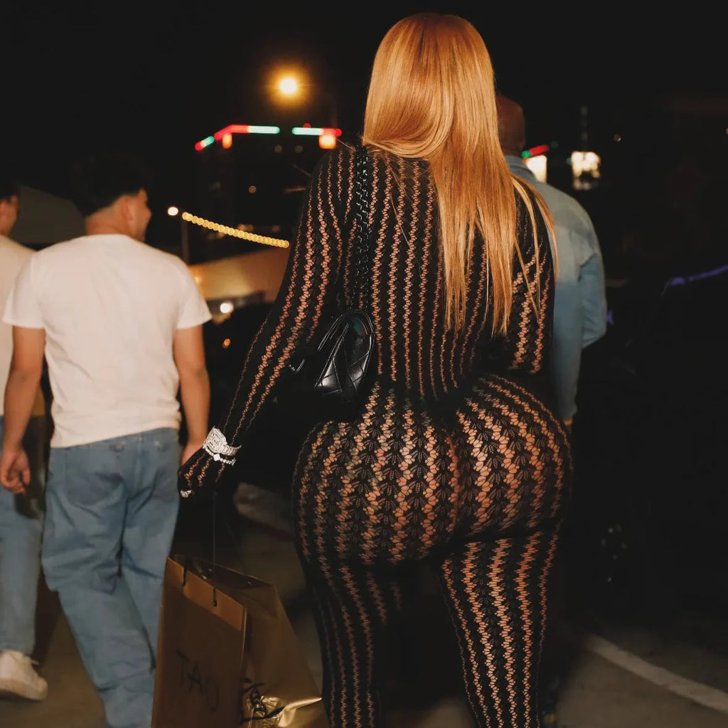 Hollow Stripe Jumpsuit