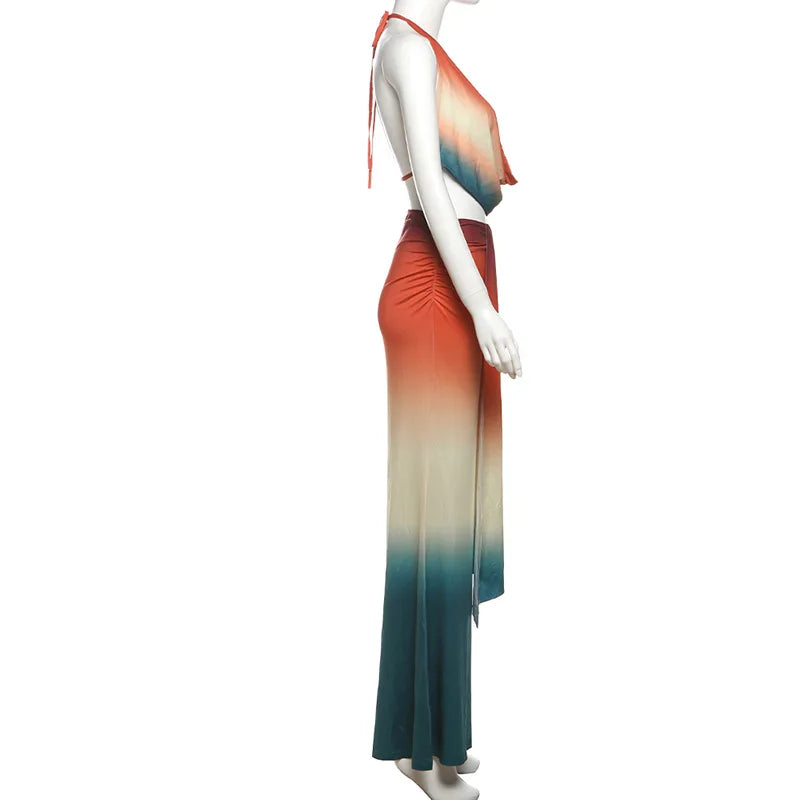 Jennie Ruched Maxi Skirt Set