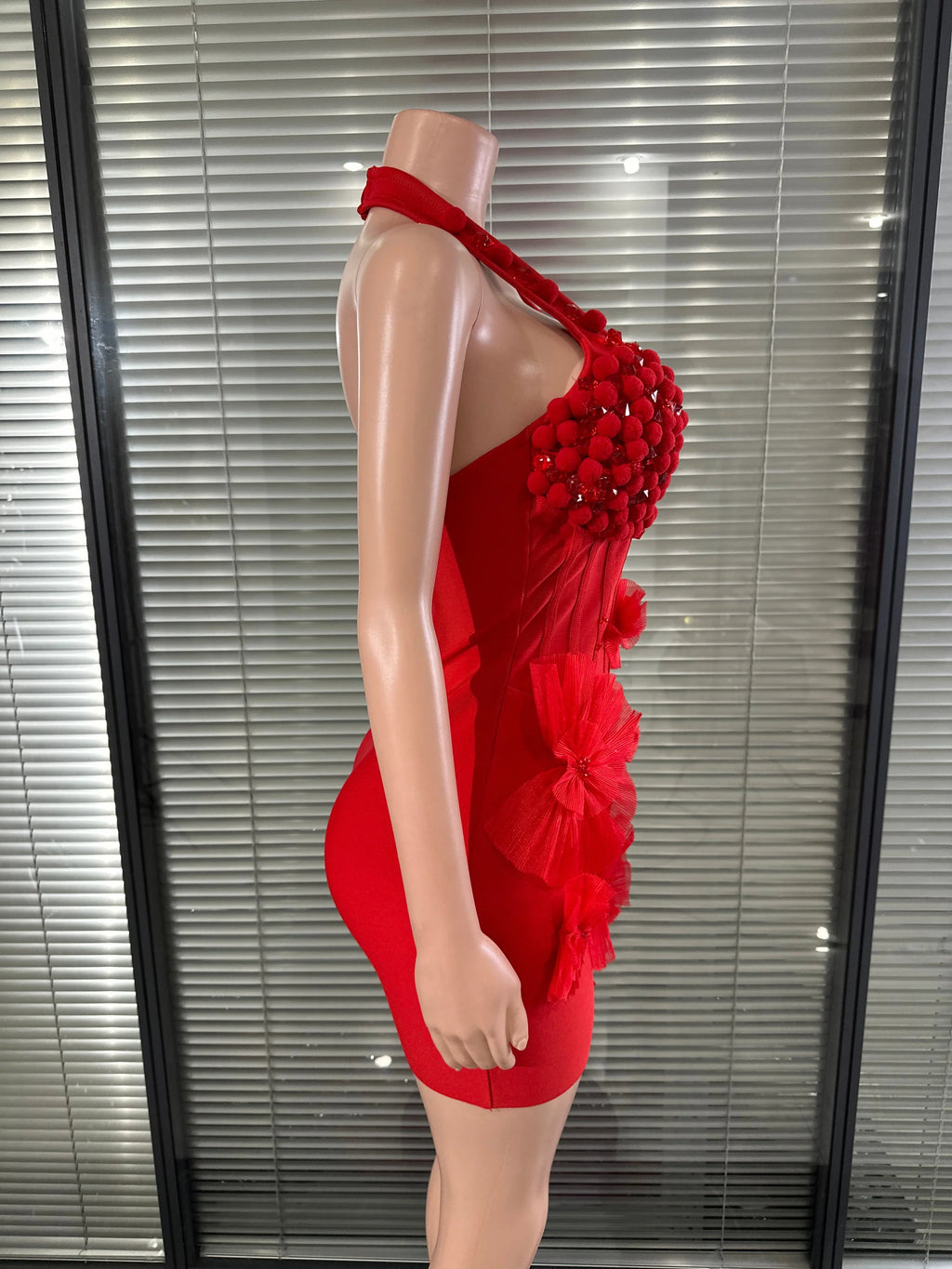 Glamorous 3D Flower Bandage Dress