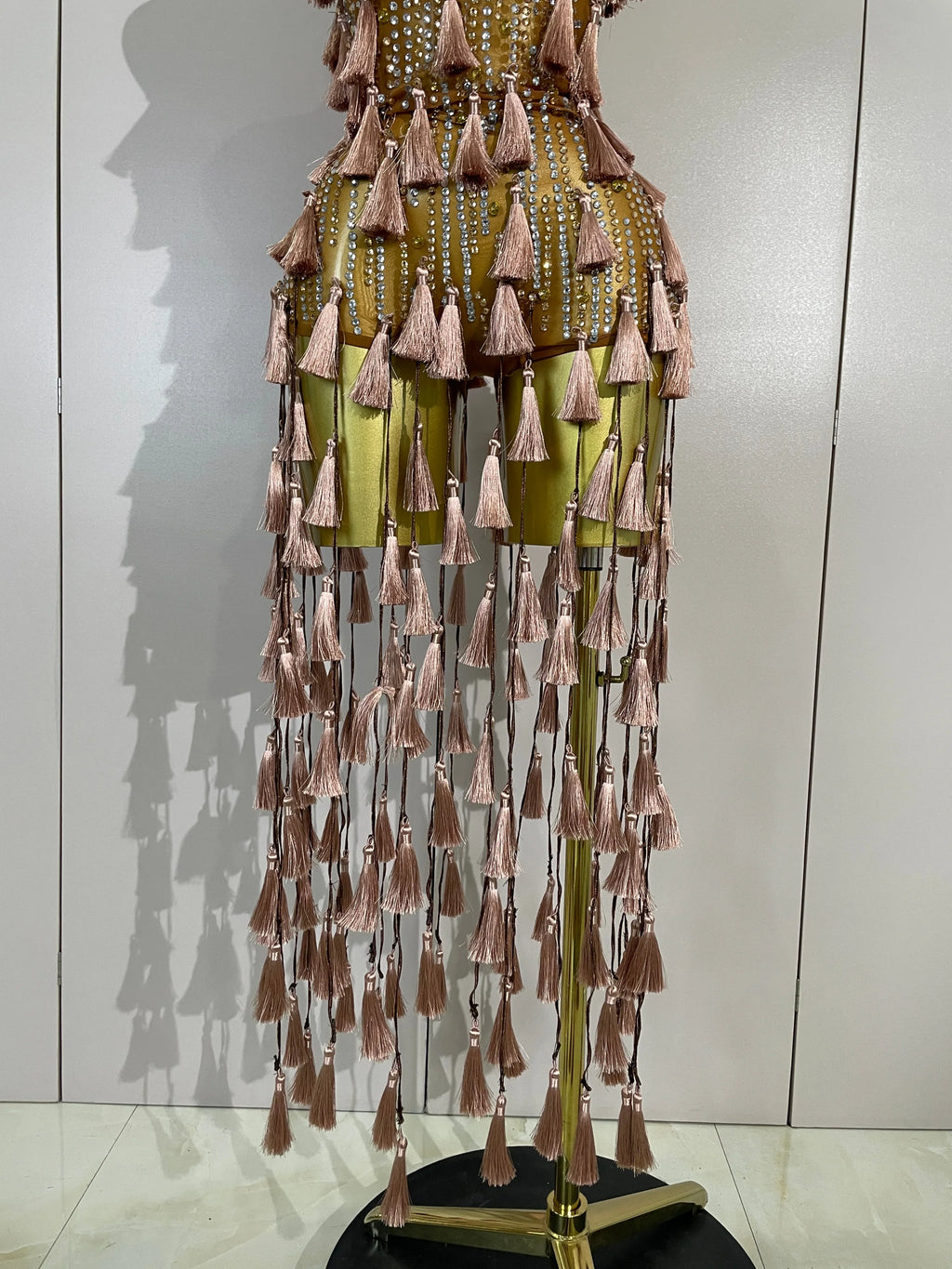 Siena Mesh Bodysuit Tassel Dress