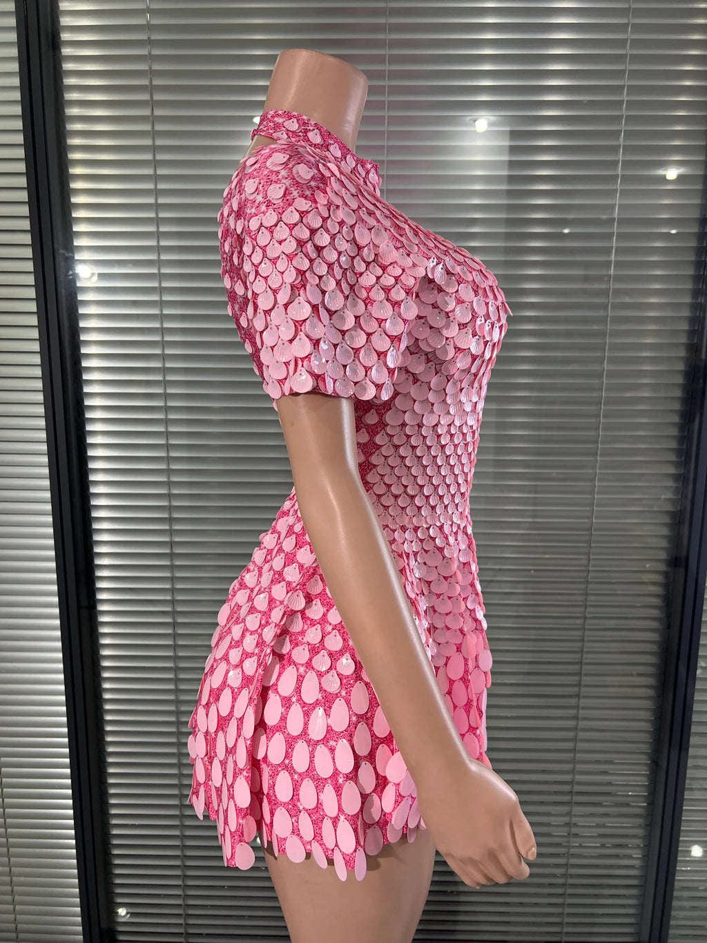 Scale Sequin Bodysuit Dress