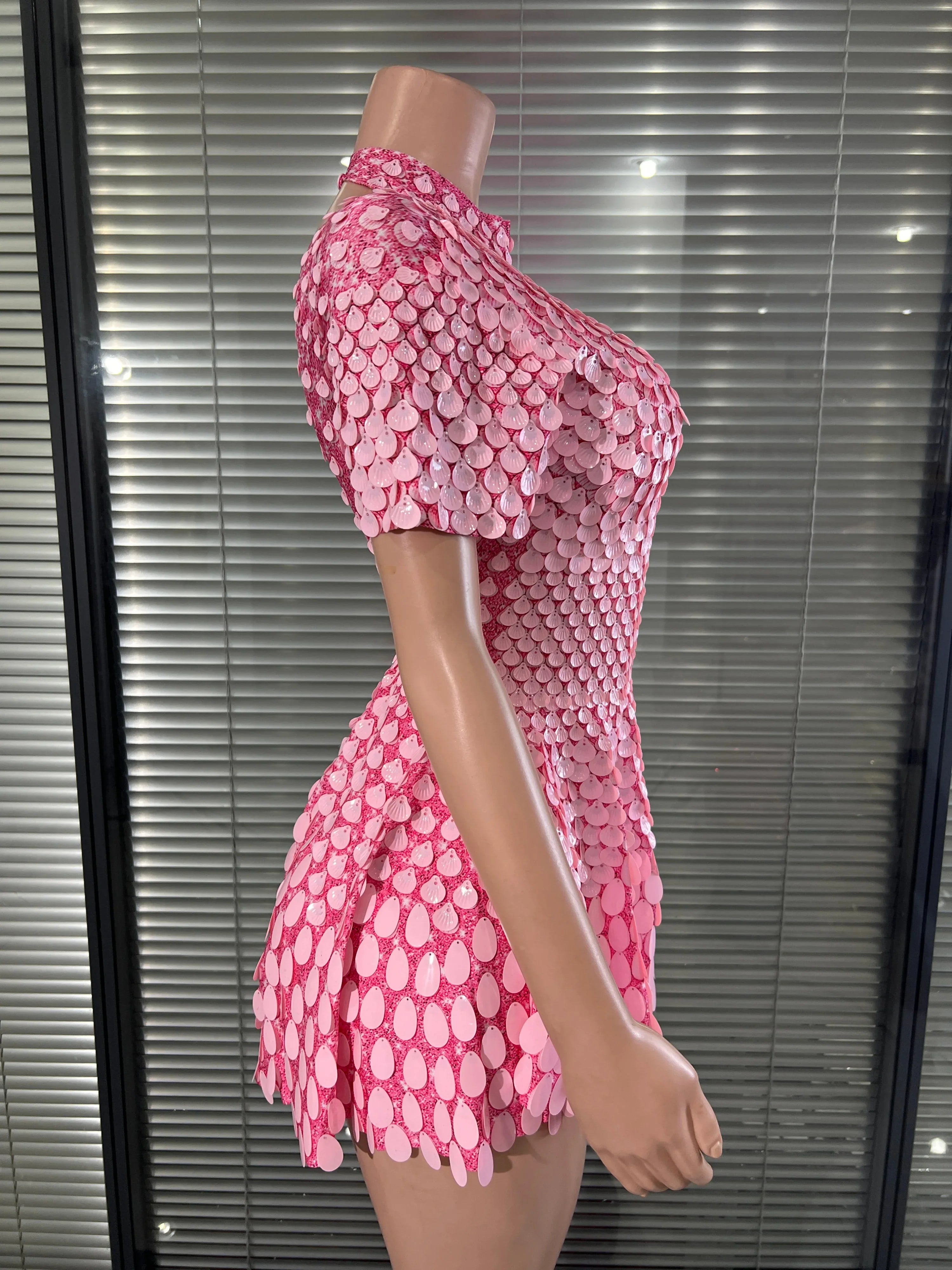 Scale Sequin Bodysuit Dress