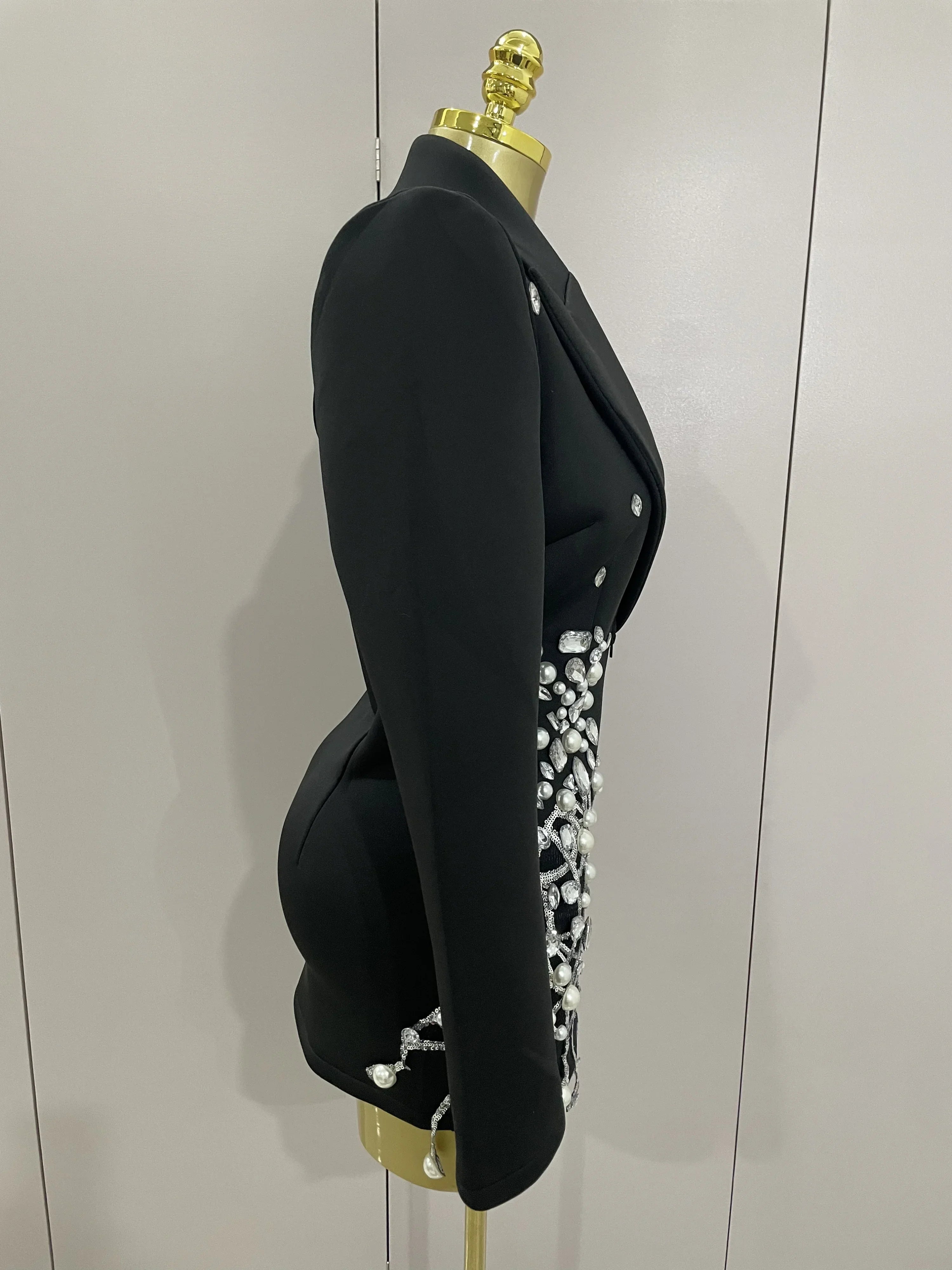 Pearls Blazer Mini Dress