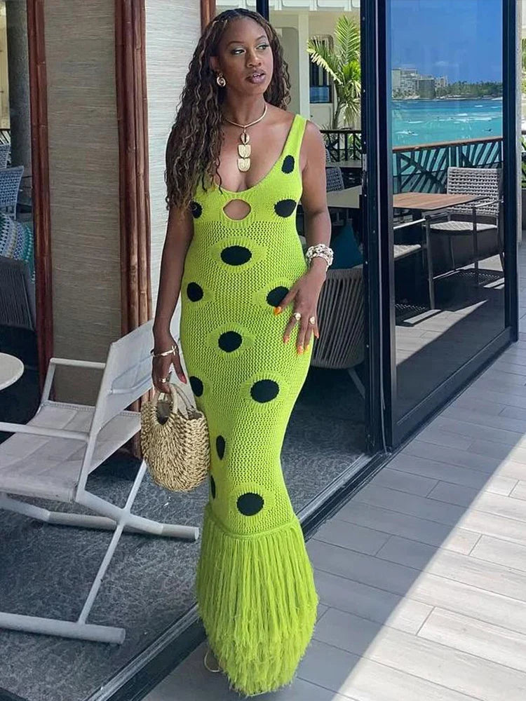 Knit Dot Kassel Maxi Dress