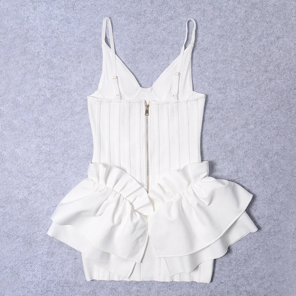 Lola Ruffles Bandage Mini Dress
