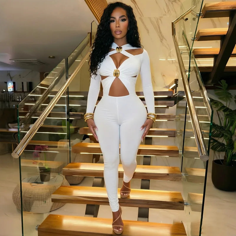 Ring Detail Cutout Jumpsuit