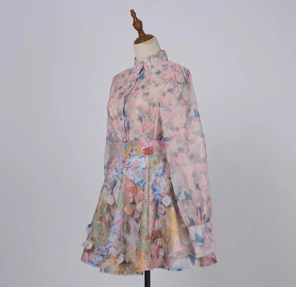 Vintage Floral Skirt Set