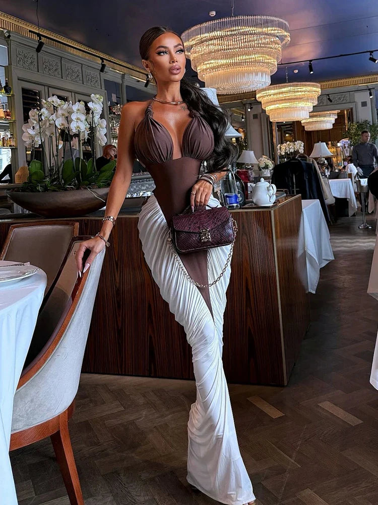 Renda Ruched Bodycon Dress