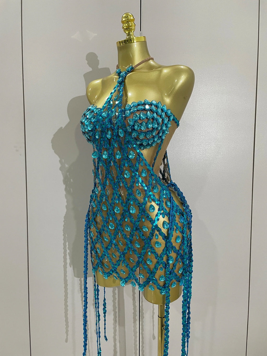 Aliya Sequin Mesh Dress Set