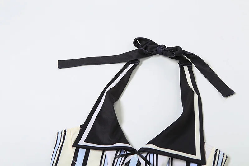 Michella Stripe Mini Skirt Set