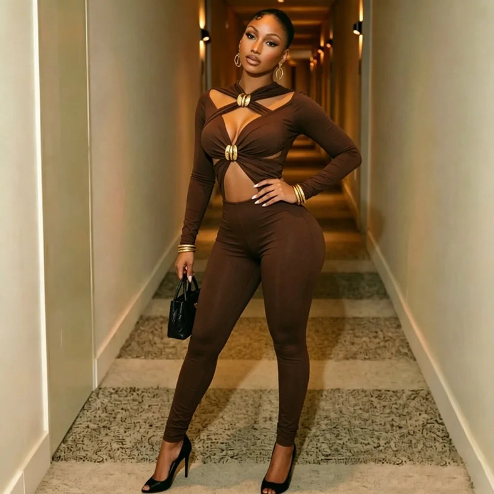 Ring Detail Cutout Jumpsuit