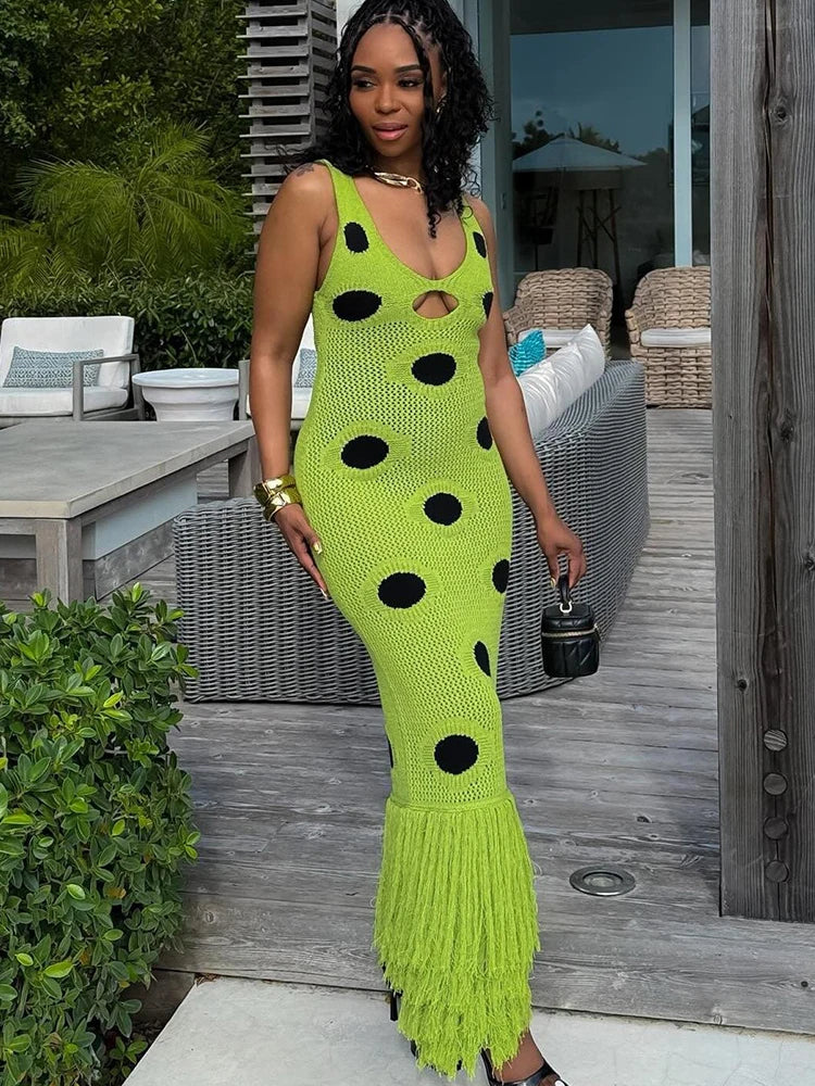 Knit Dot Kassel Maxi Dress