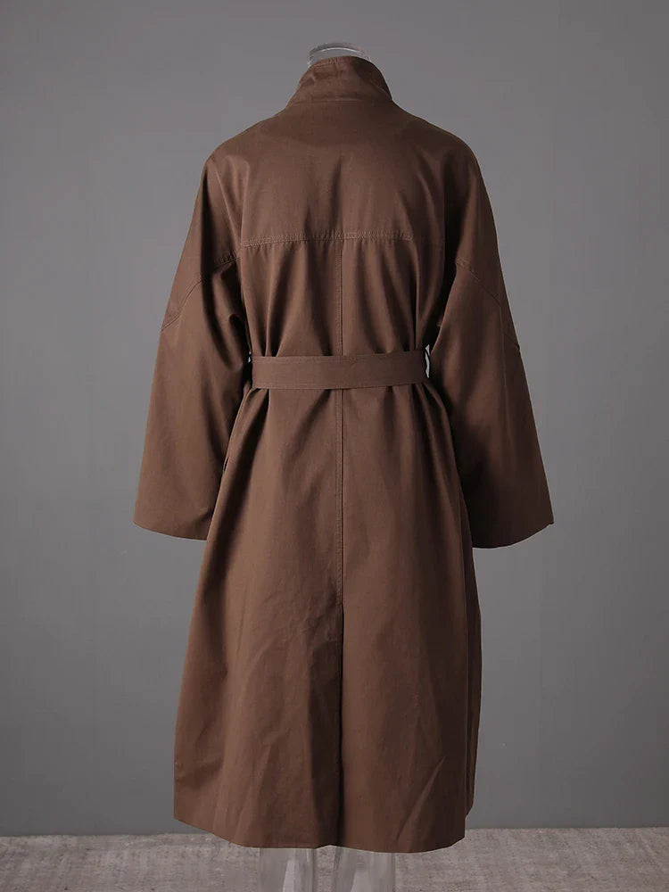 Brown Belted Trench Coat