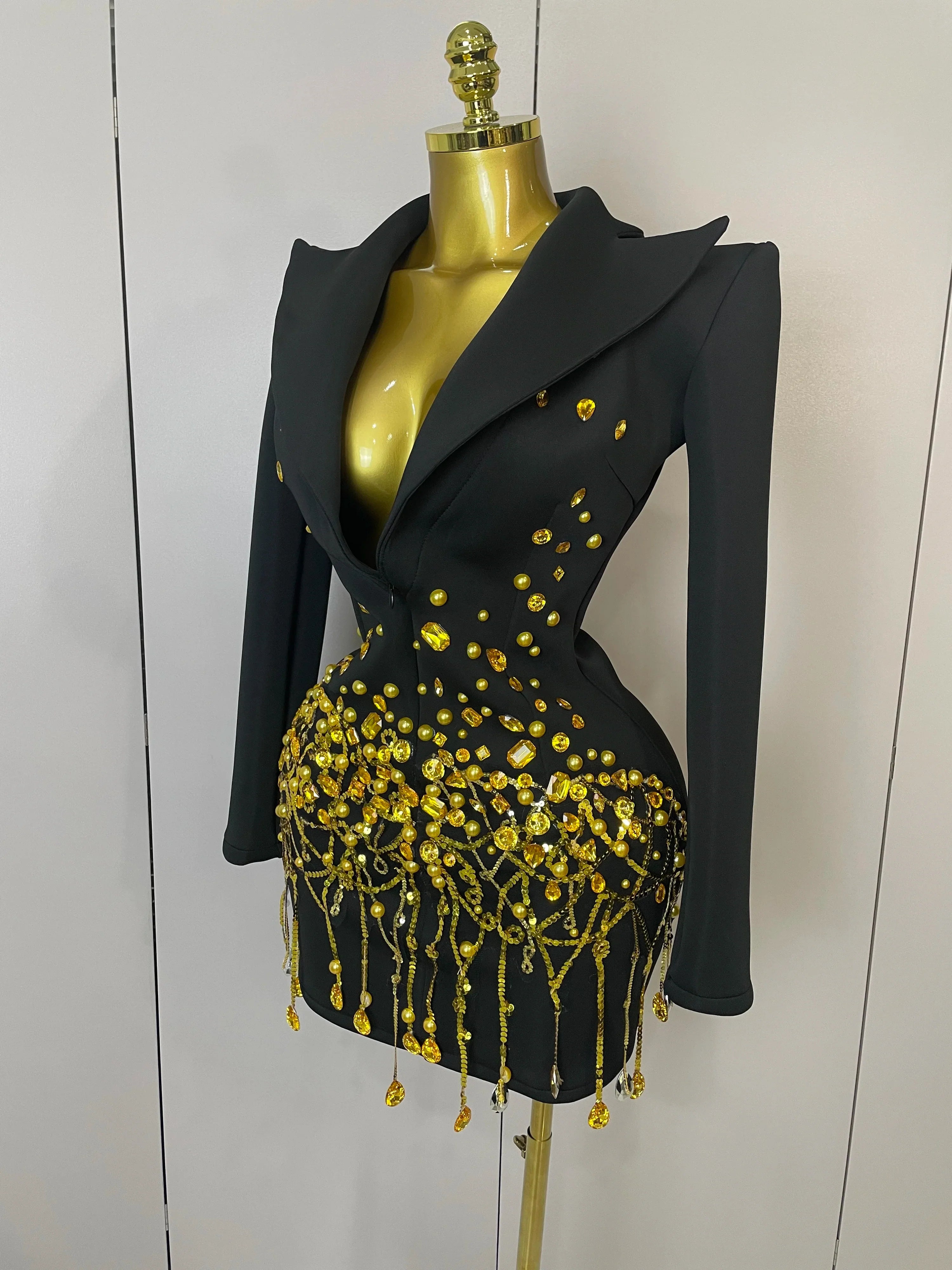 Pearls Blazer Mini Dress