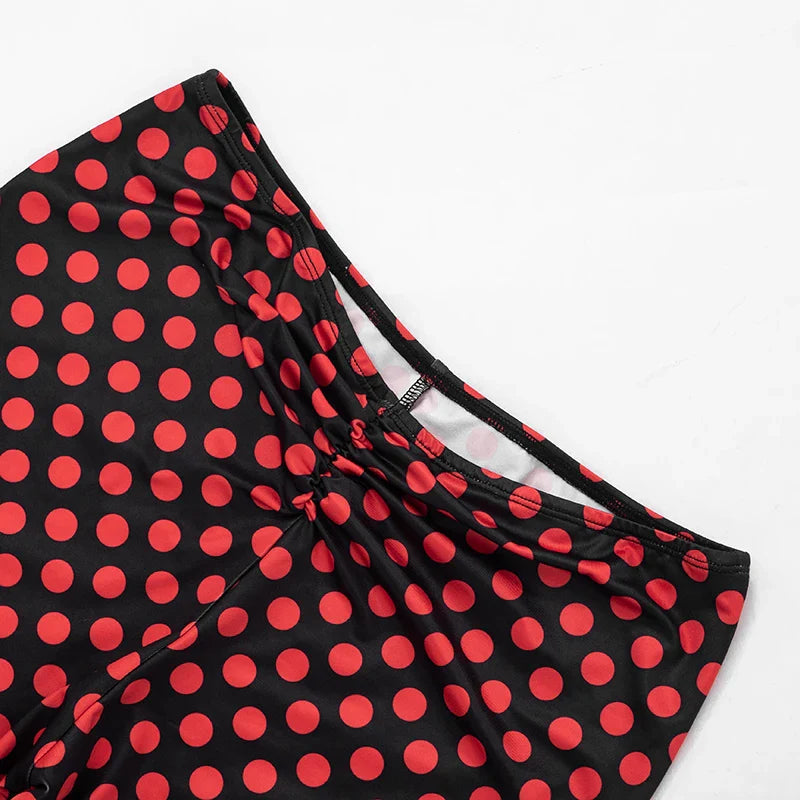 Polka Dot Print Capris Set