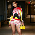 Abstract Polka Dot Shorts Set