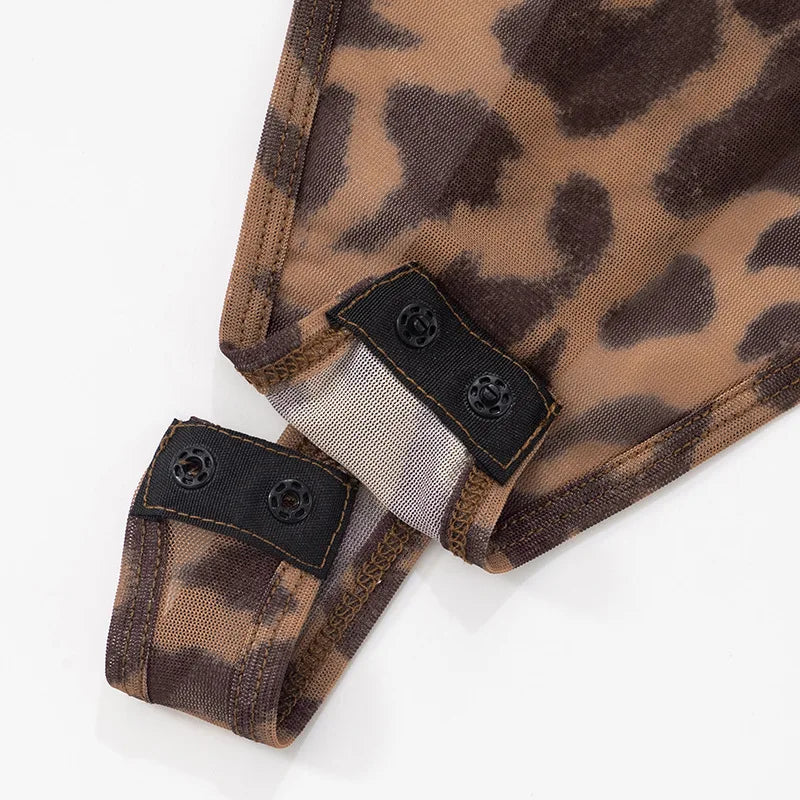Wild Nights Leopard Mesh Pants Set
