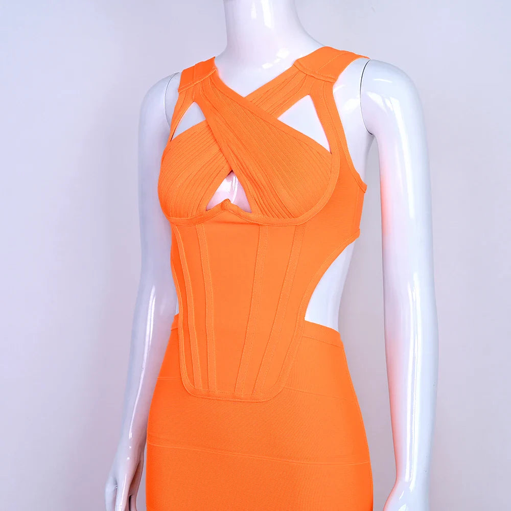Criss Cross Bandage Dress