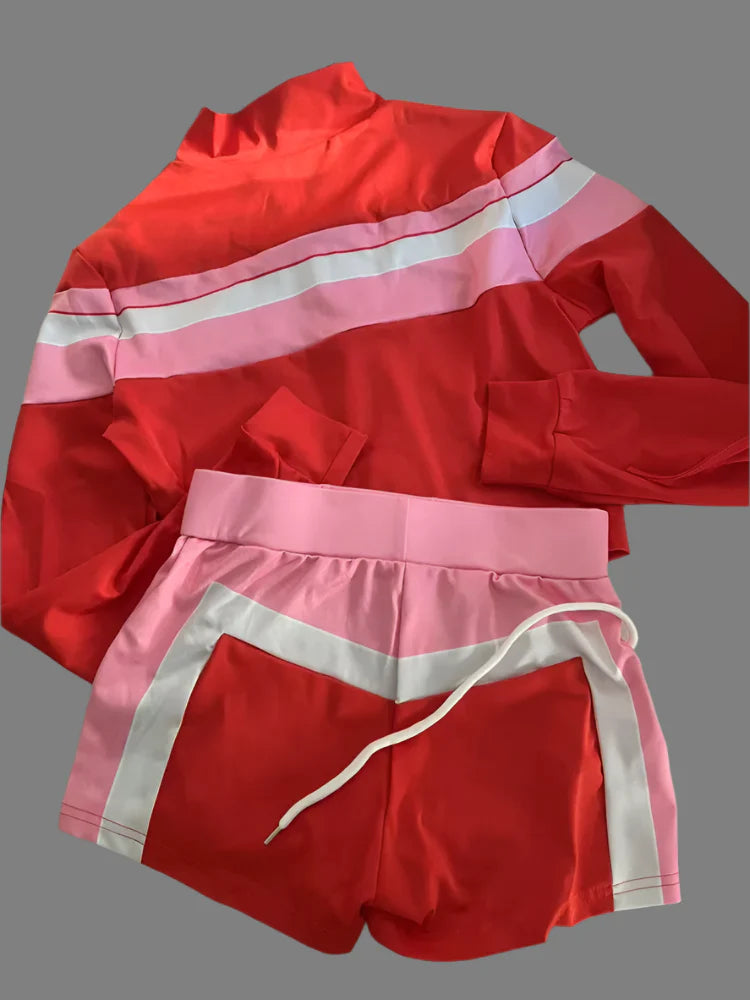 Tatiana Biker Short Tracksuit Set