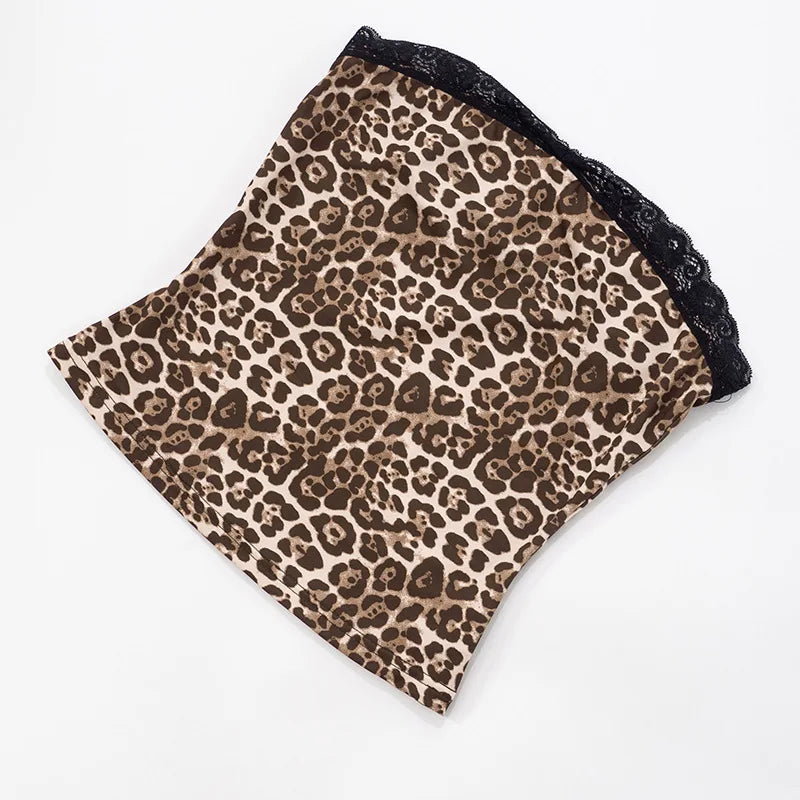 Leopard Tiered Ruffle Skirt Set