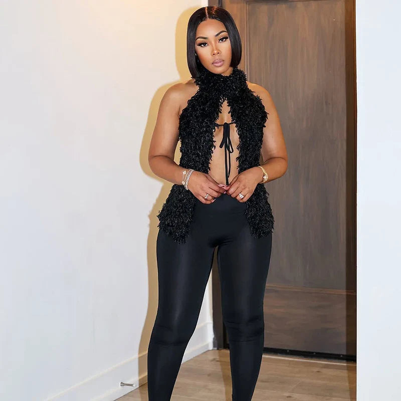 Midnight Fuzzy Velvet Set