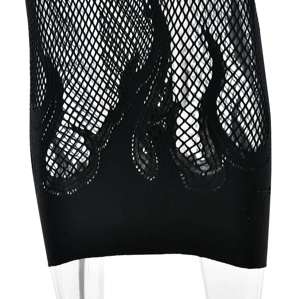 Flaming Hot Mesh Dress