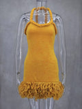 Kia Tassel Mini Dress Sunflower