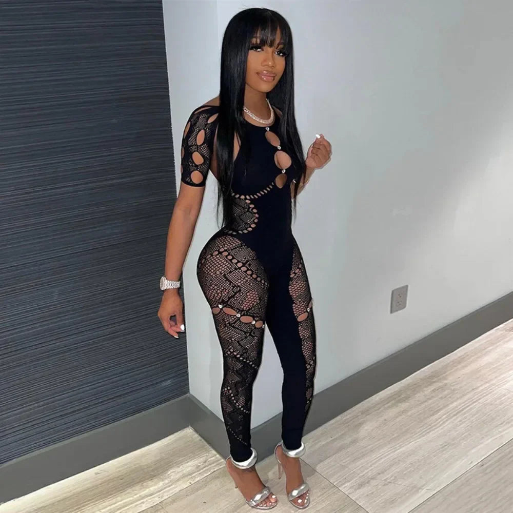 Tania Mesh Jumpsuit
