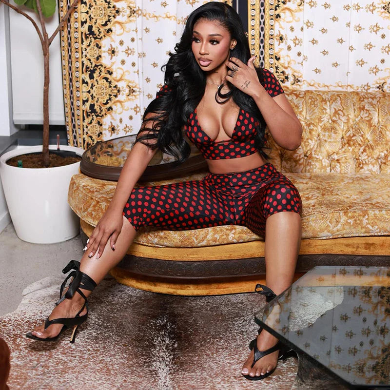 Polka Dot Stunning Three-Piece Set
