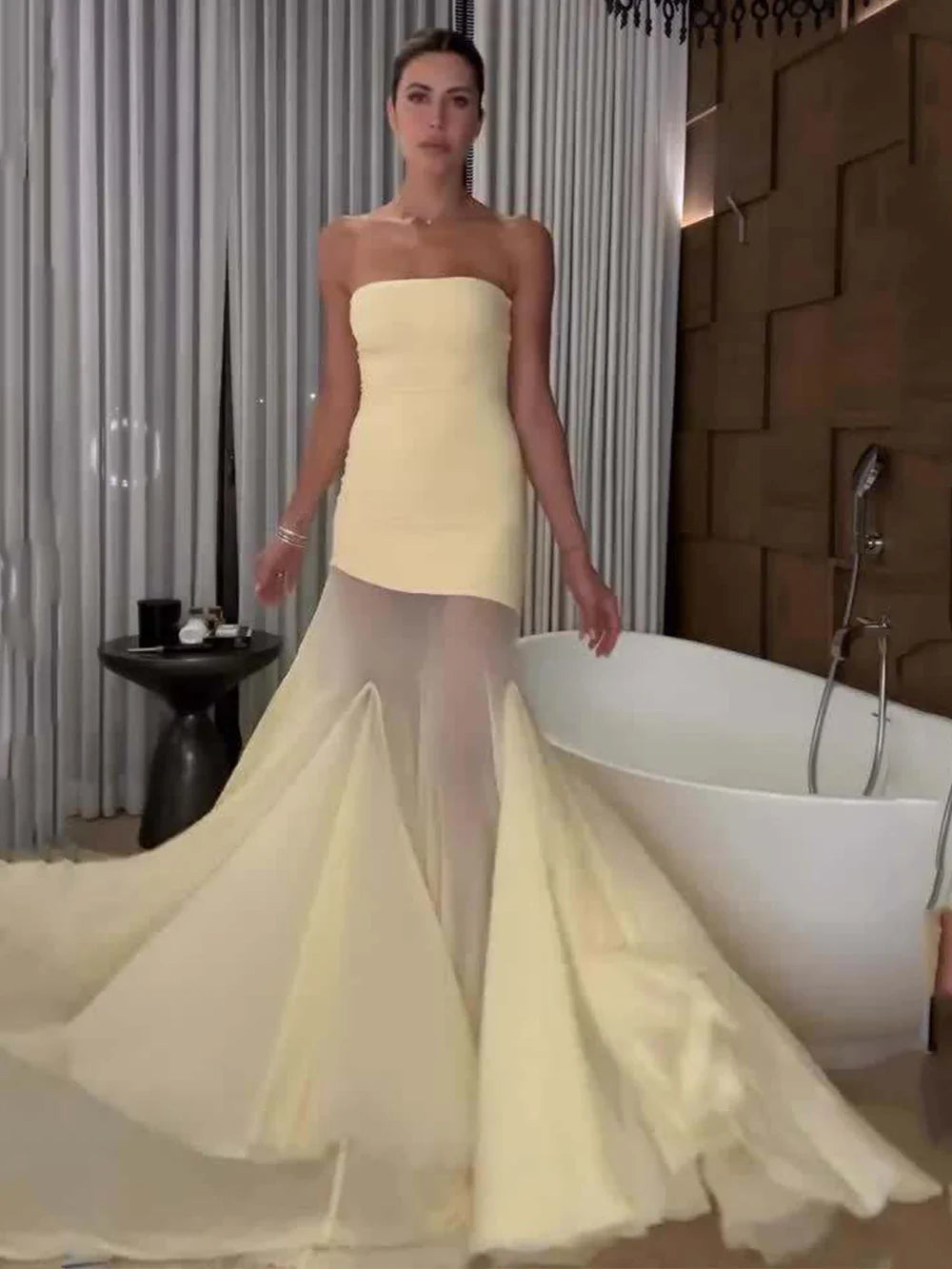 Yellow Silk Maxi Dress