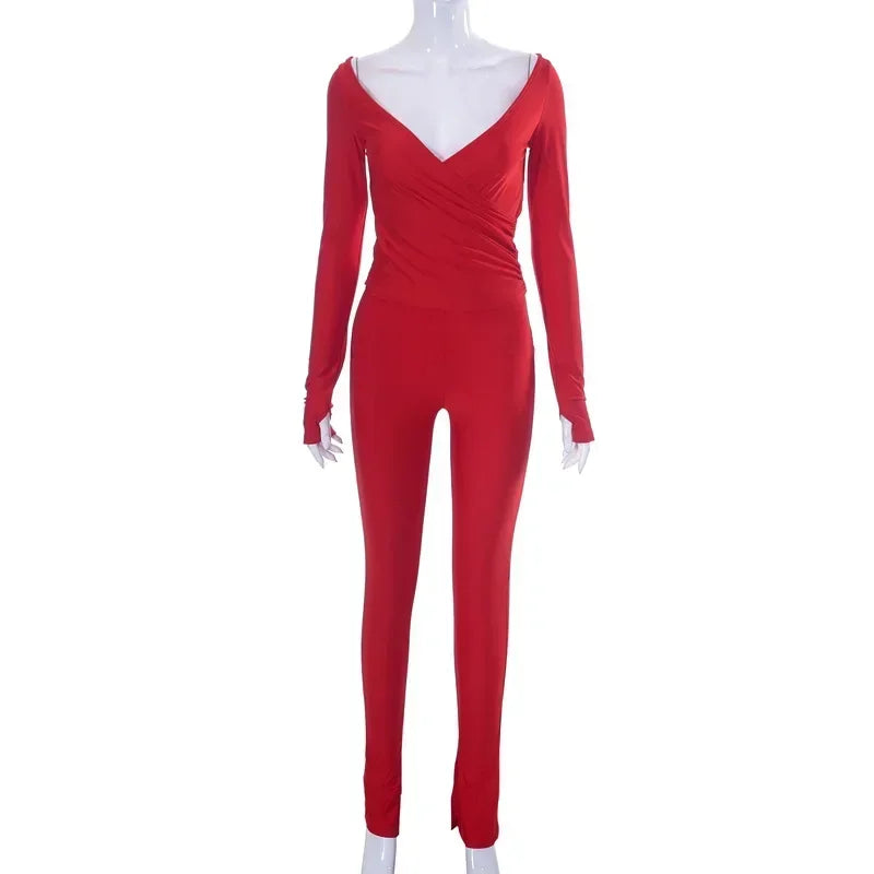 Nola Pants Set Red