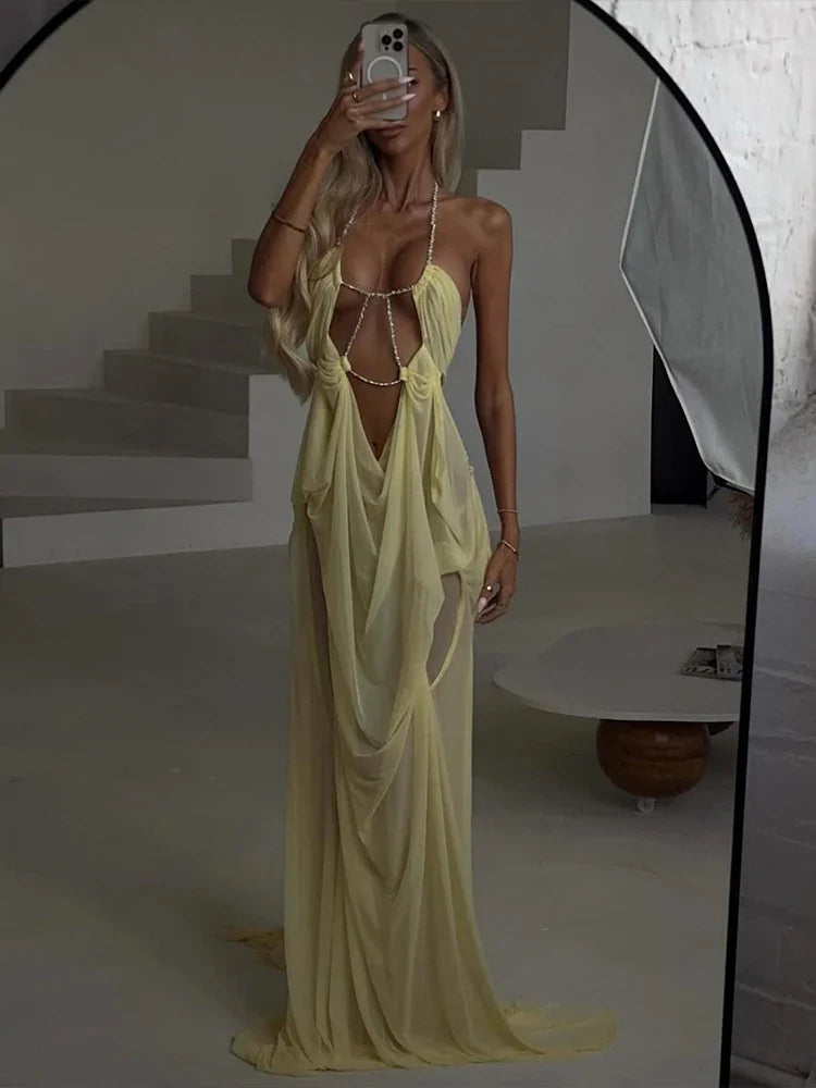 Olivia Ruched Maxi Dress