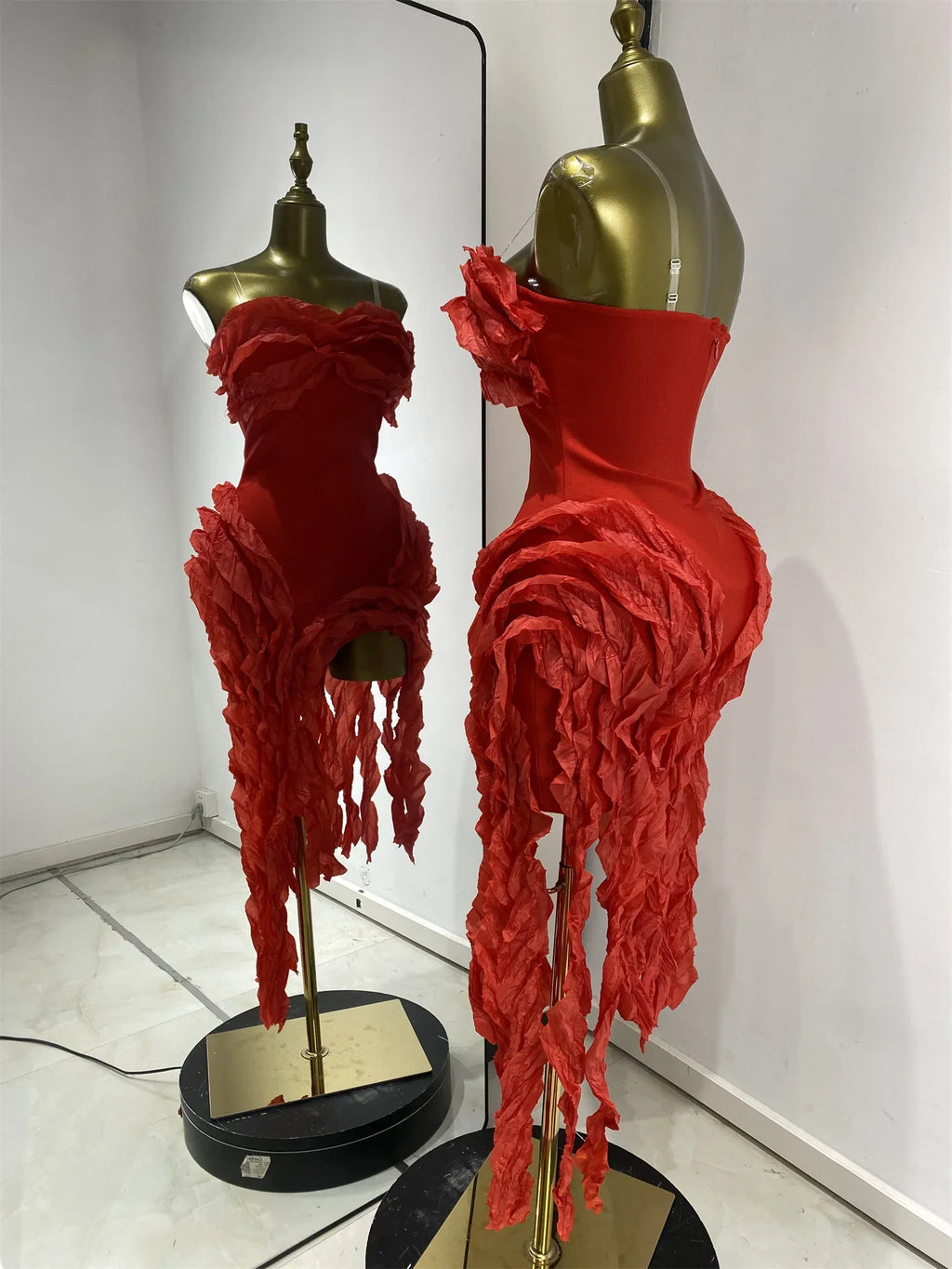 Ali Fringe Bandage Midi Dress