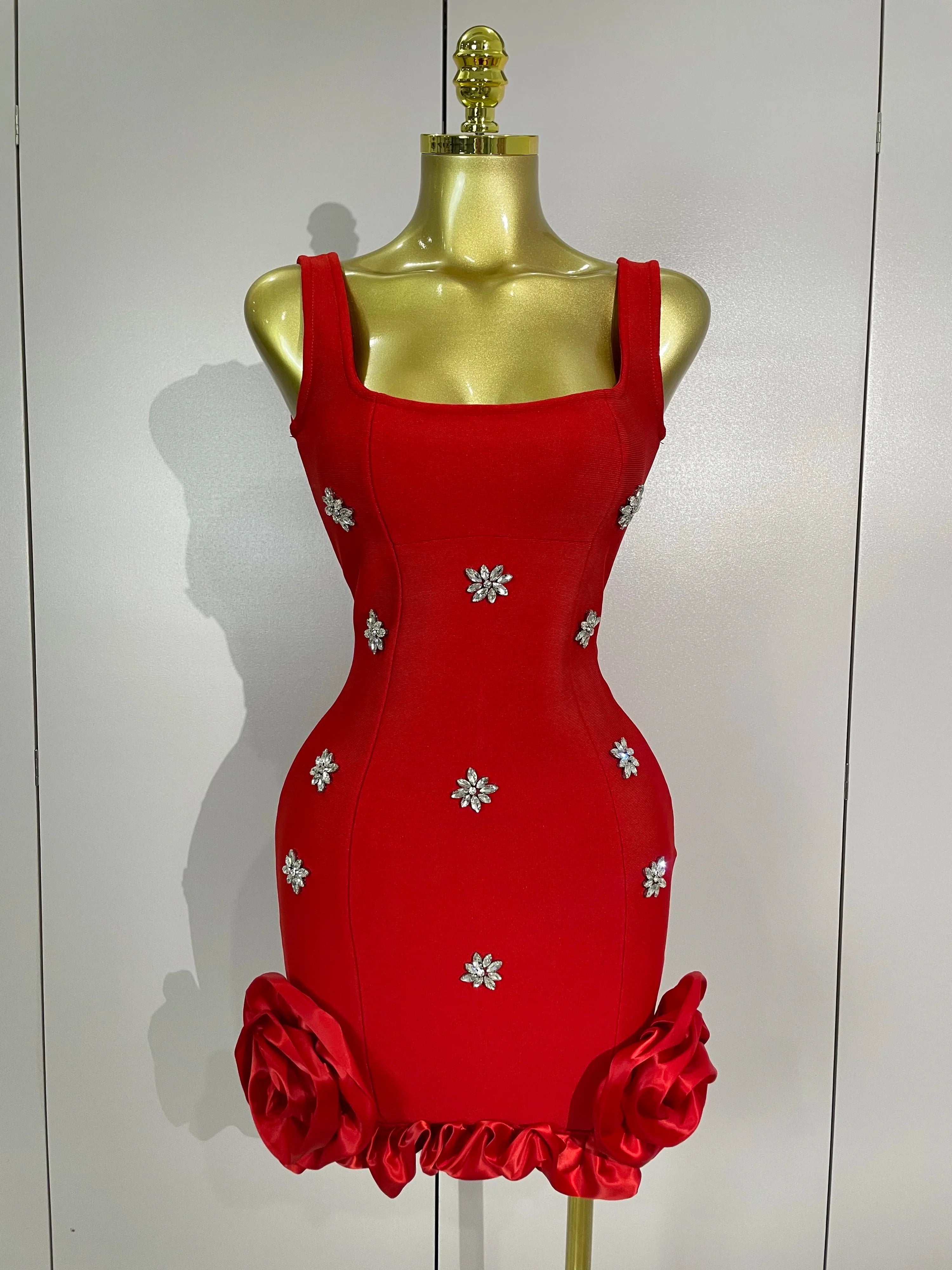 Lori Bandage Ruffle Mini Dress