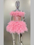 Pink Ruffles 2pcs Mini Dress Pink