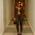 Ring Detail Cutout Jumpsuit