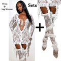 Lace Ruffles Tassel Dress Set Sets 1