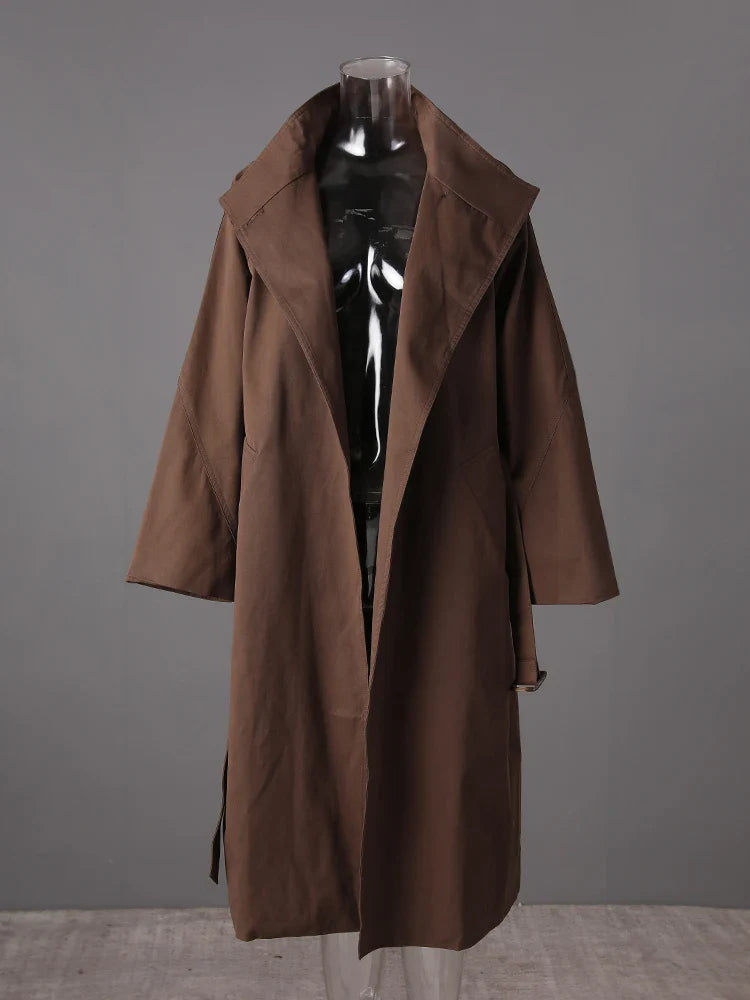 Brown Belted Trench Coat