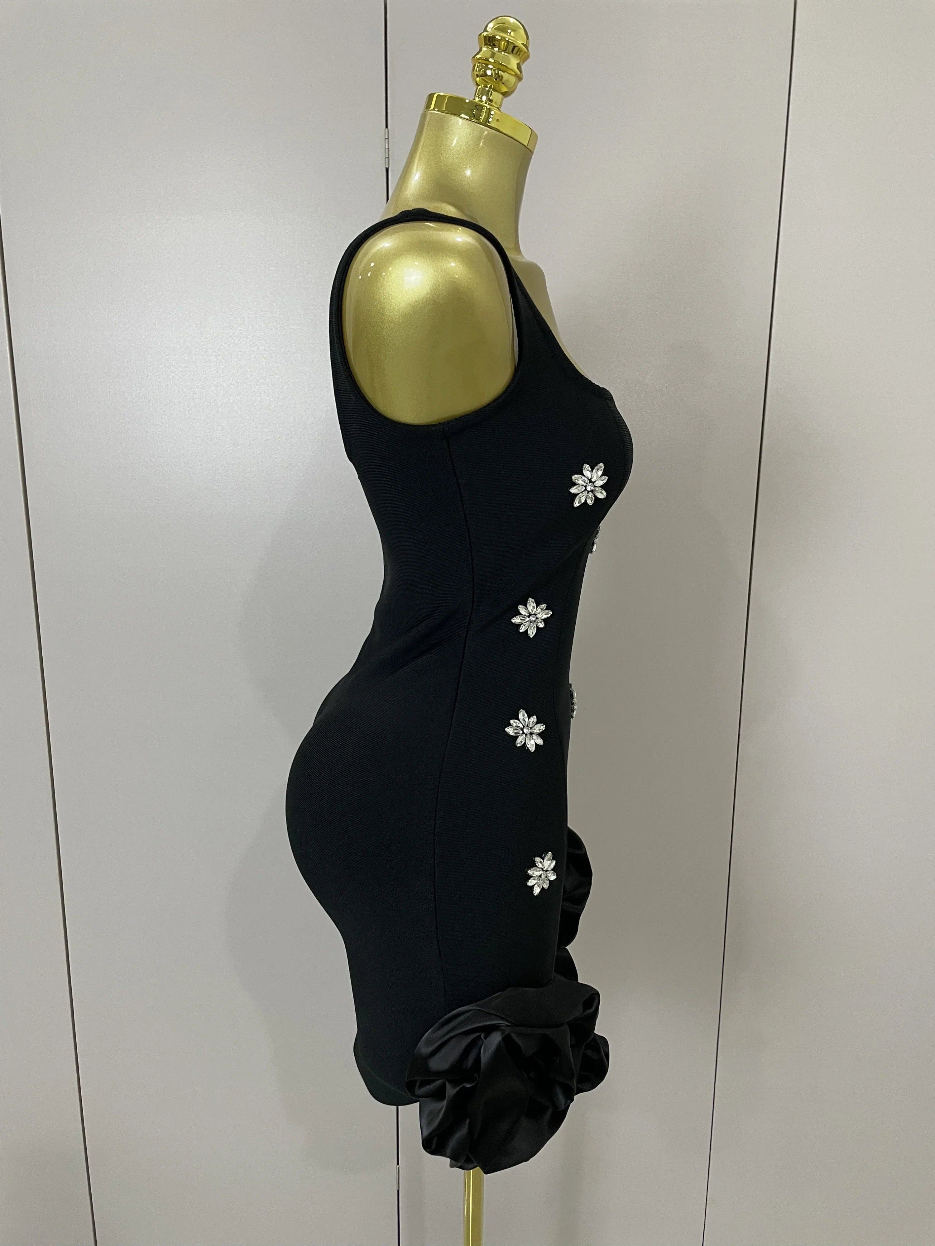 Lori Bandage Ruffle Mini Dress