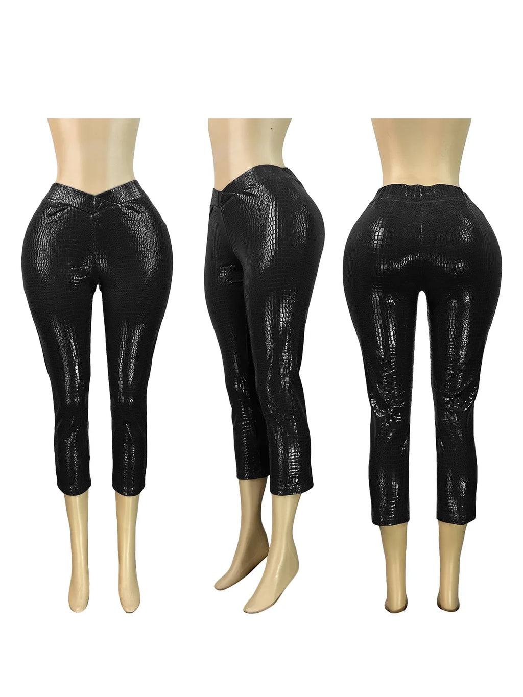 Leather Capri Pants Set