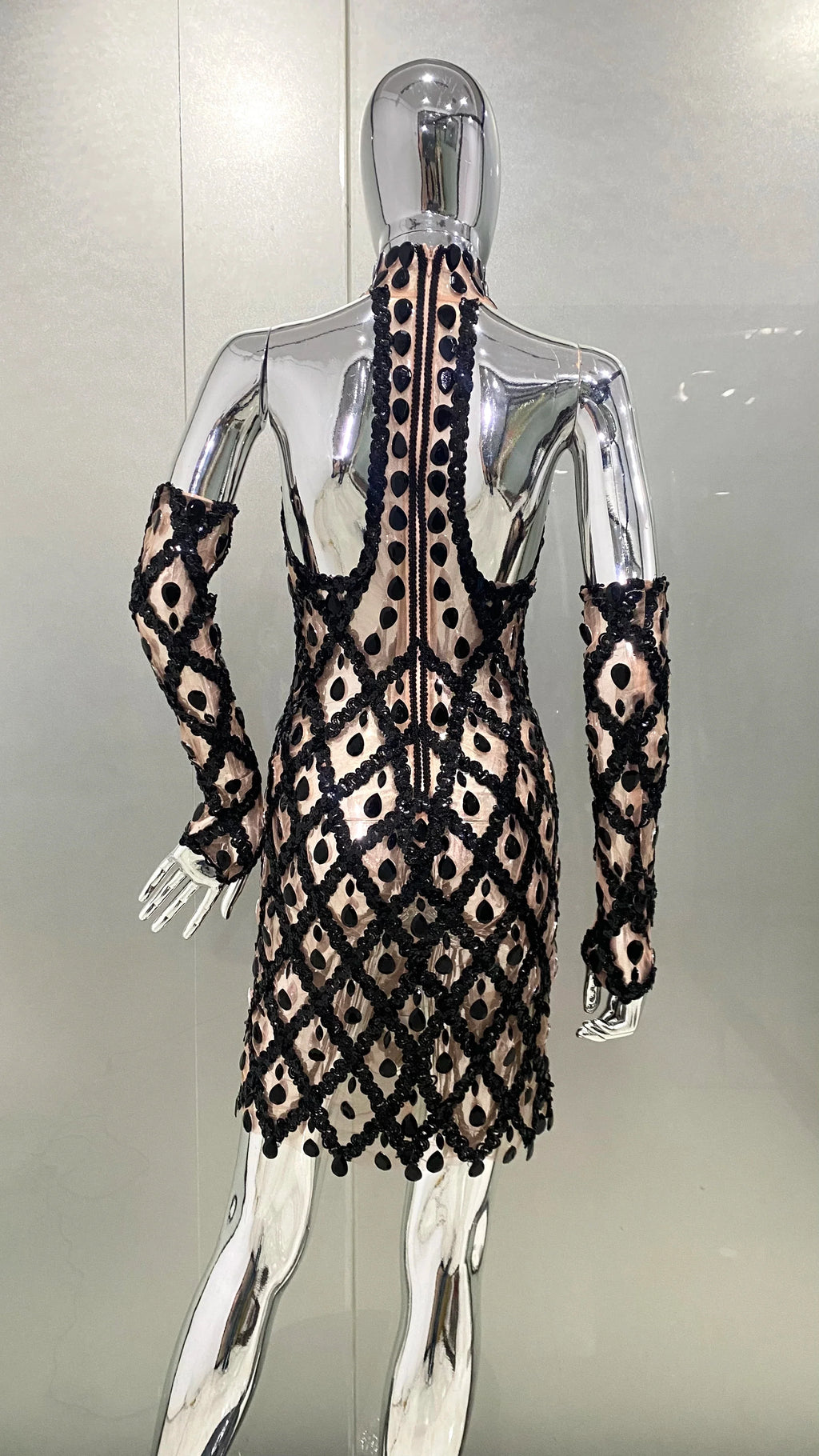 Shinning Crystal Mesh Dress